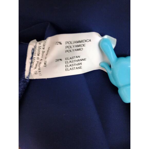 Chiara Boni La Petite Robe Womens 42 (US 6) Blue Off Shoulder Eunice Dress - Picture 7 of 8